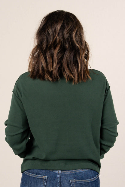Rosalie Fine Ribbed Exposed Seam Top