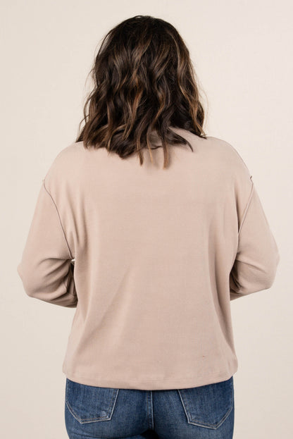 Rosalie Fine Ribbed Exposed Seam Top