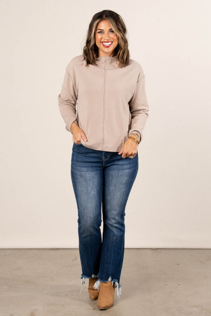 Rosalie Fine Ribbed Exposed Seam Top