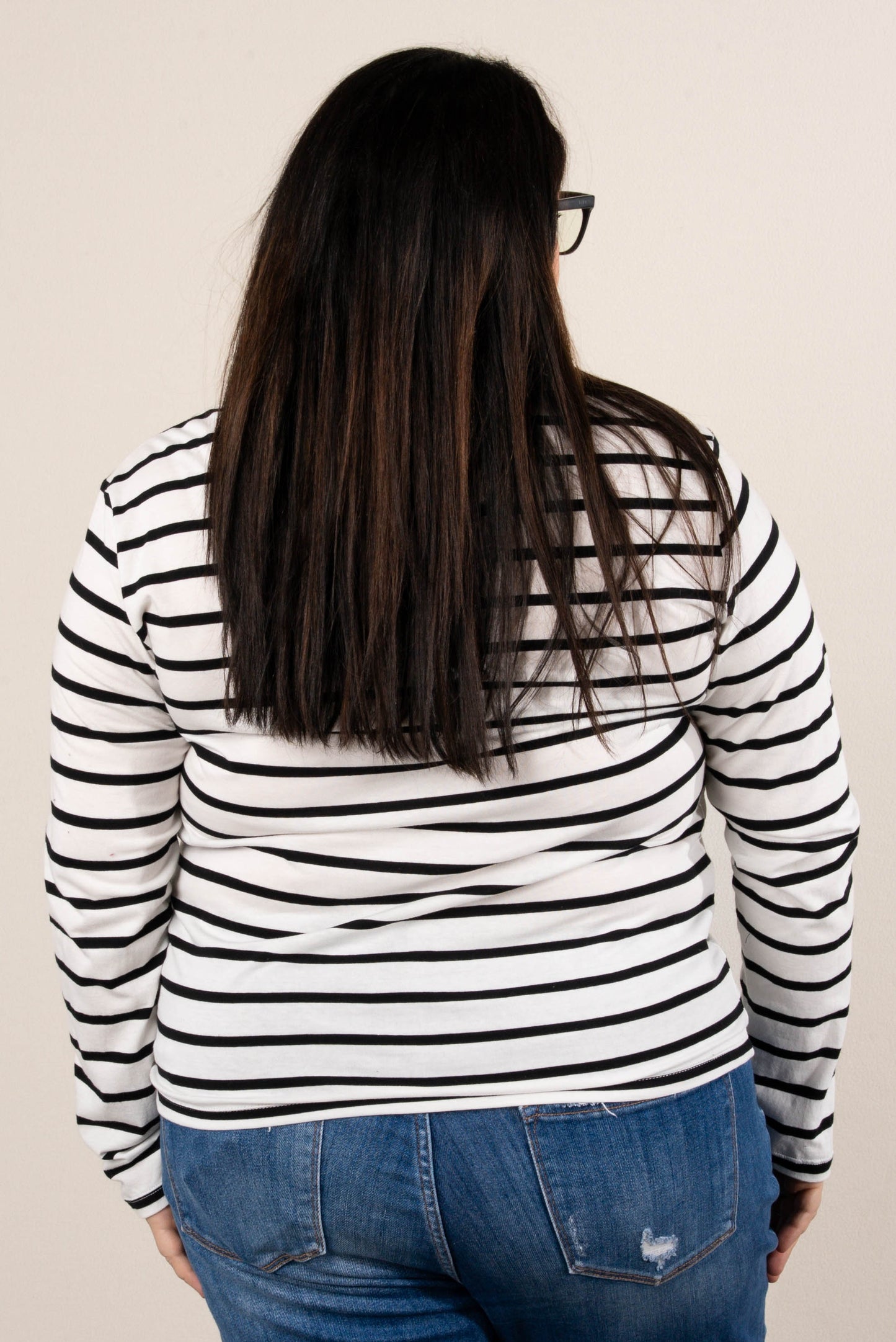 Rosalie Striped Drop Shoulder Top