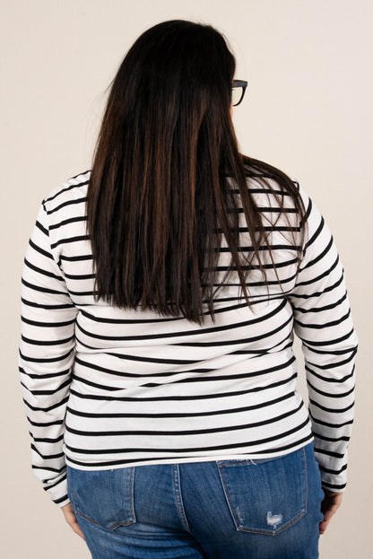 Rosalie Striped Drop Shoulder Top
