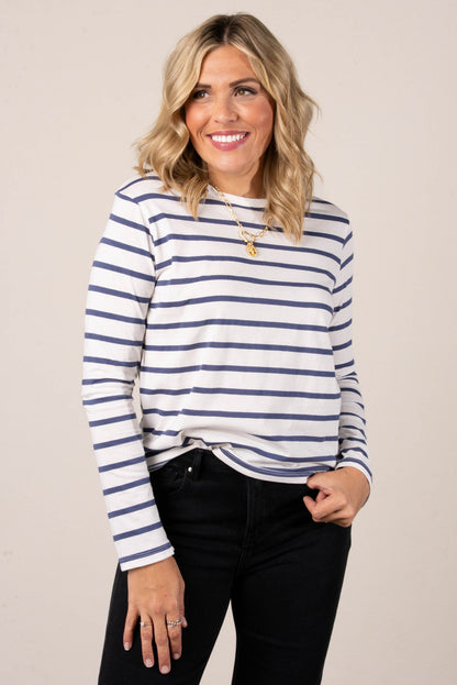 Rosalie Striped Drop Shoulder Top