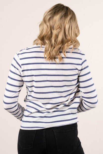 Rosalie Striped Drop Shoulder Top