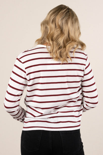Rosalie Striped Drop Shoulder Top