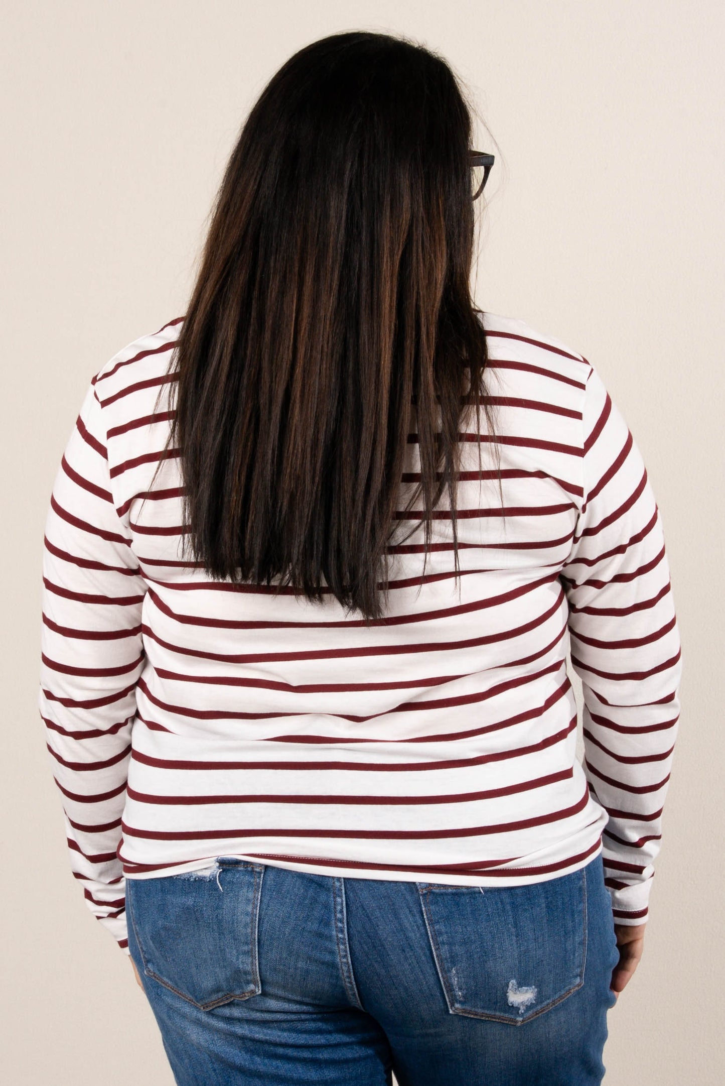 Rosalie Striped Drop Shoulder Top