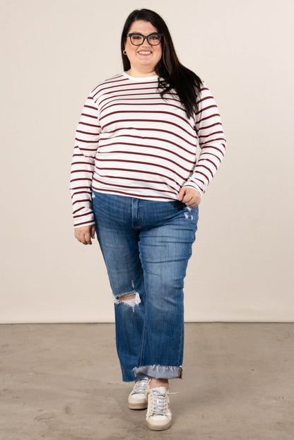 Rosalie Striped Drop Shoulder Top