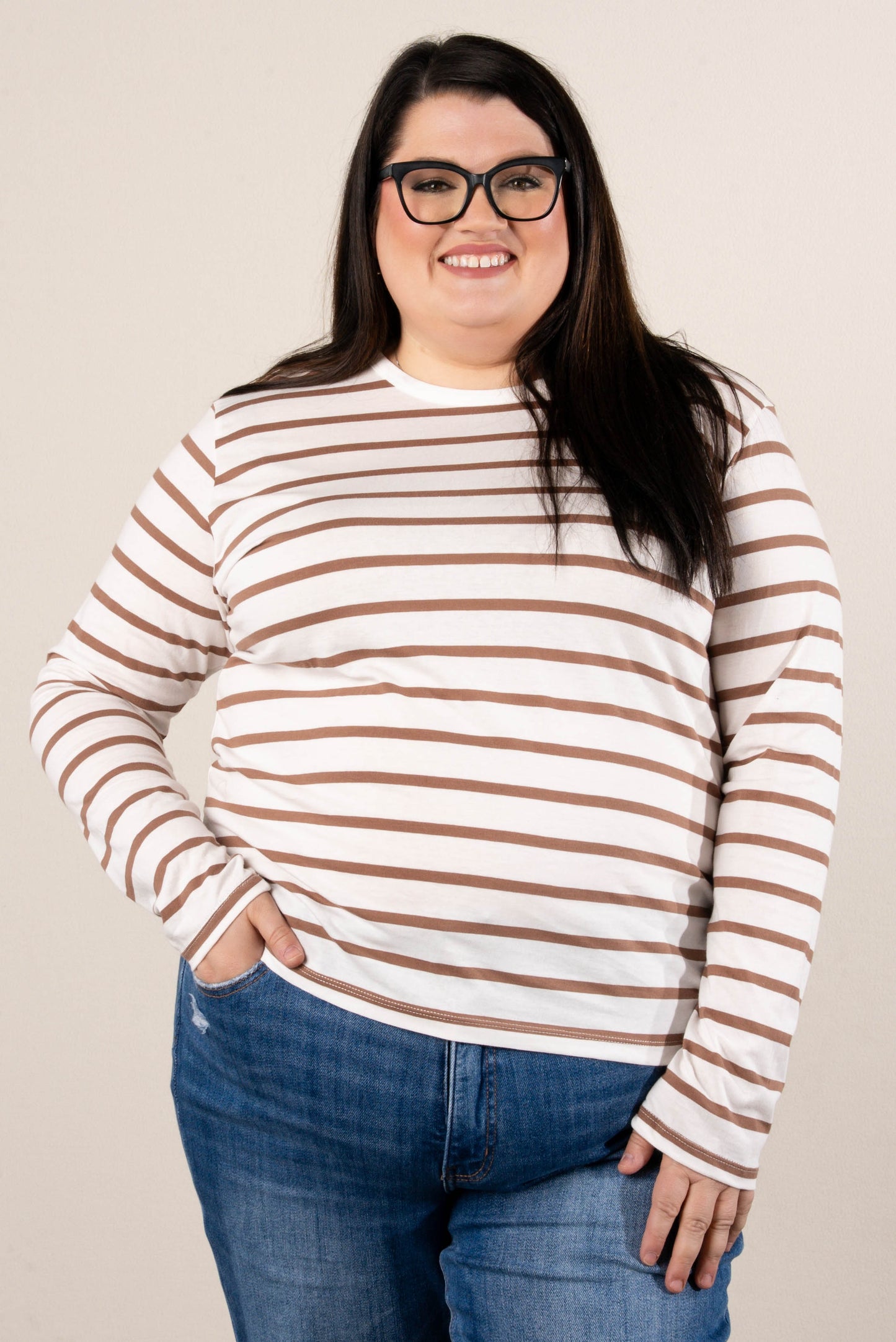 Rosalie Striped Drop Shoulder Top