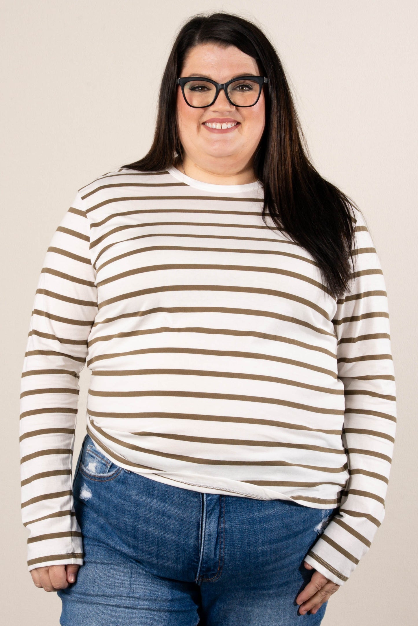 Rosalie Striped Drop Shoulder Top