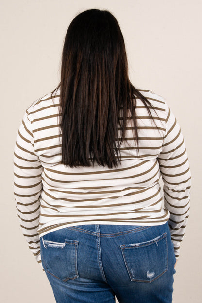 Rosalie Striped Drop Shoulder Top