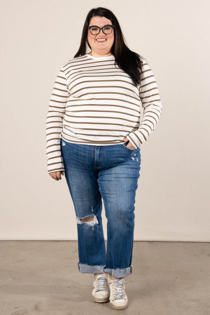 Rosalie Striped Drop Shoulder Top