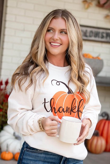 Thankful Pumpkin Graphic Sweatshirt