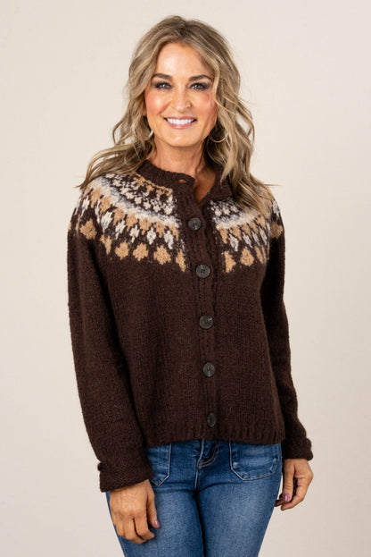 Tinsley Fair Isle Sweater Cardigan