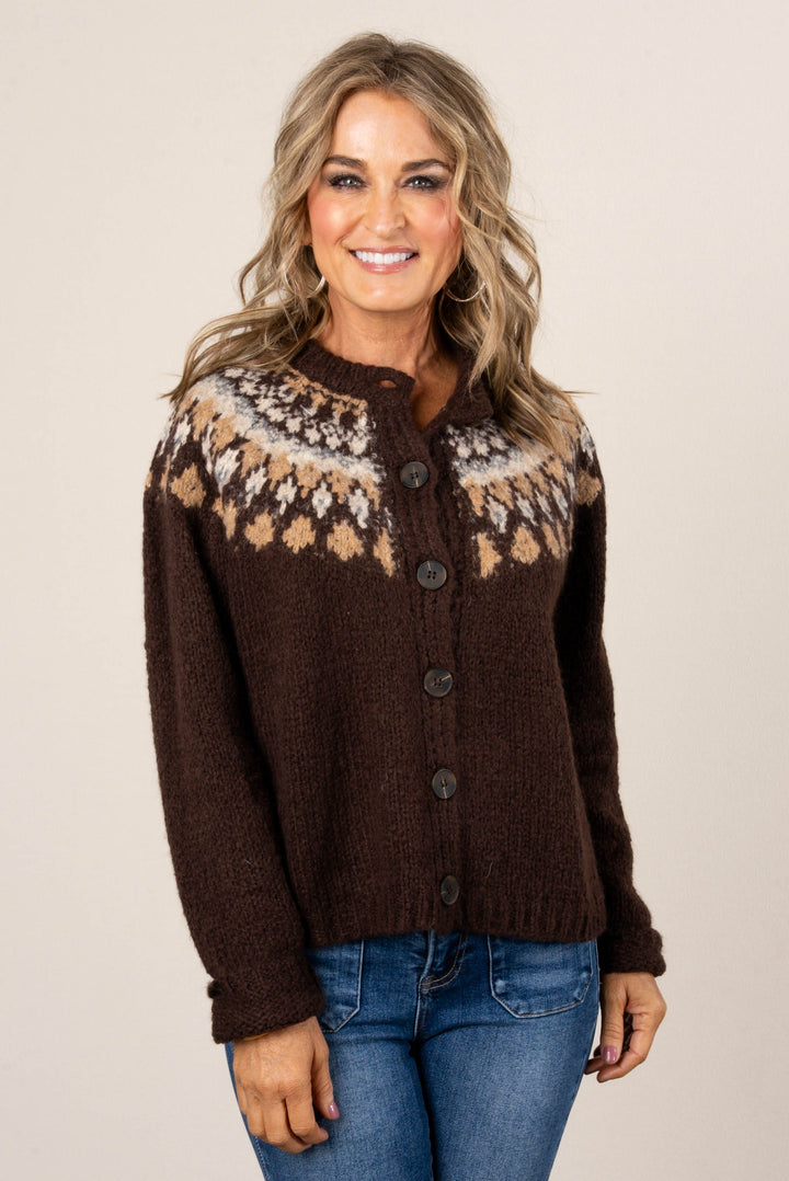 Tinsley Fair Isle Sweater Cardigan