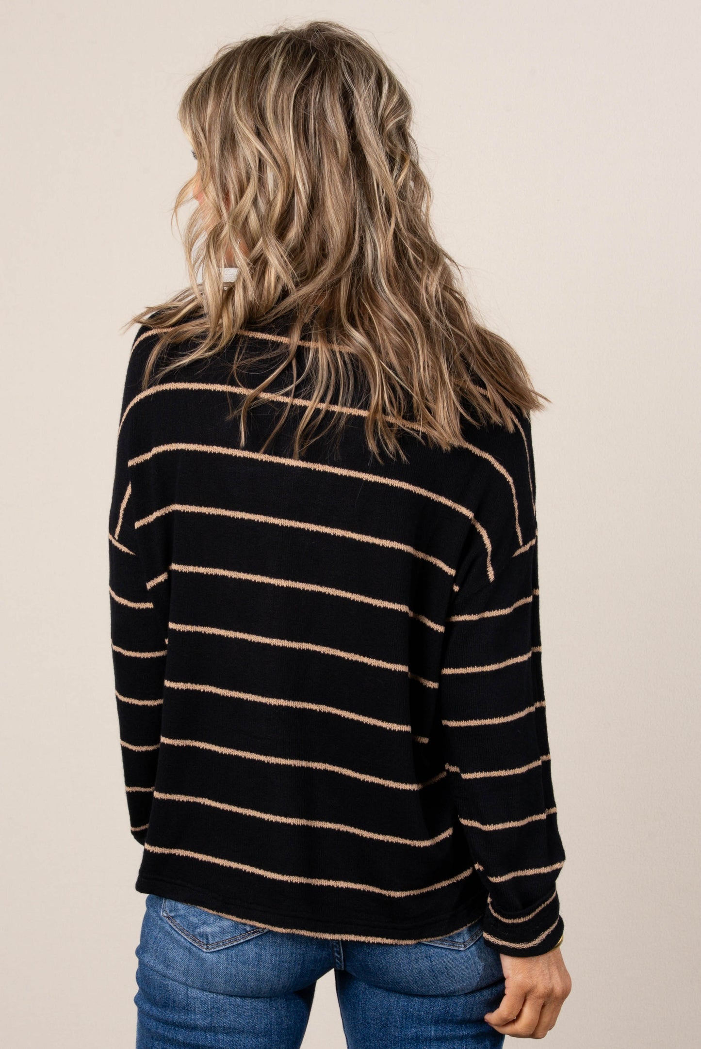 Kendall Striped Drop Shoulder Top