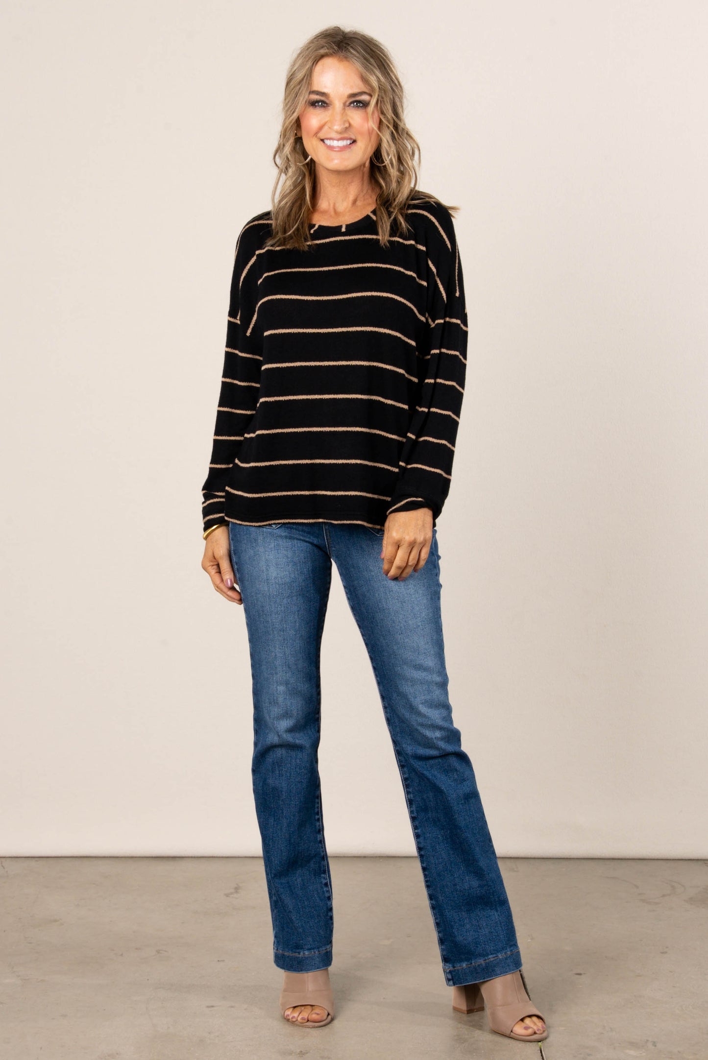 Kendall Striped Drop Shoulder Top
