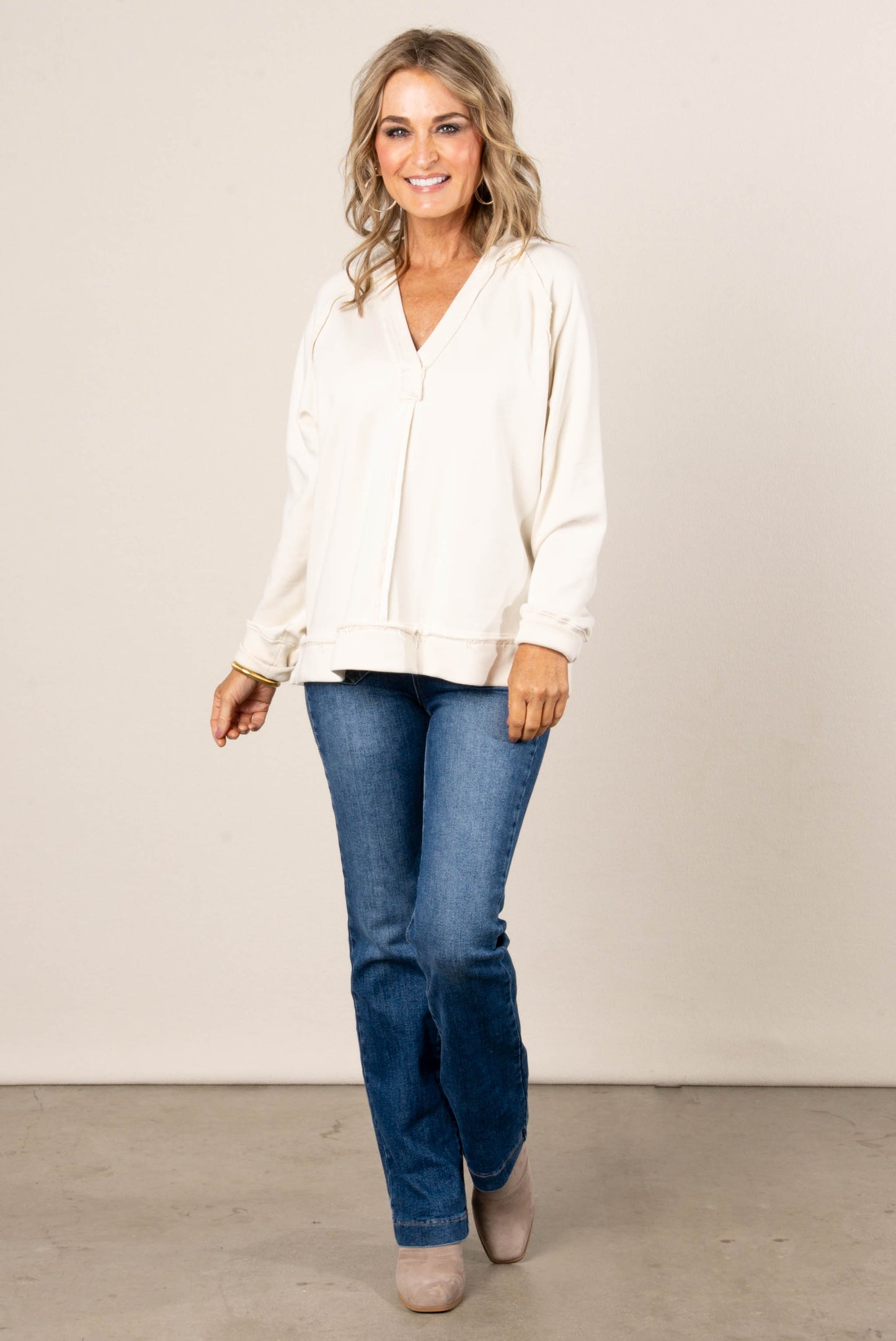 Dana Raw Seamed Hooded Top