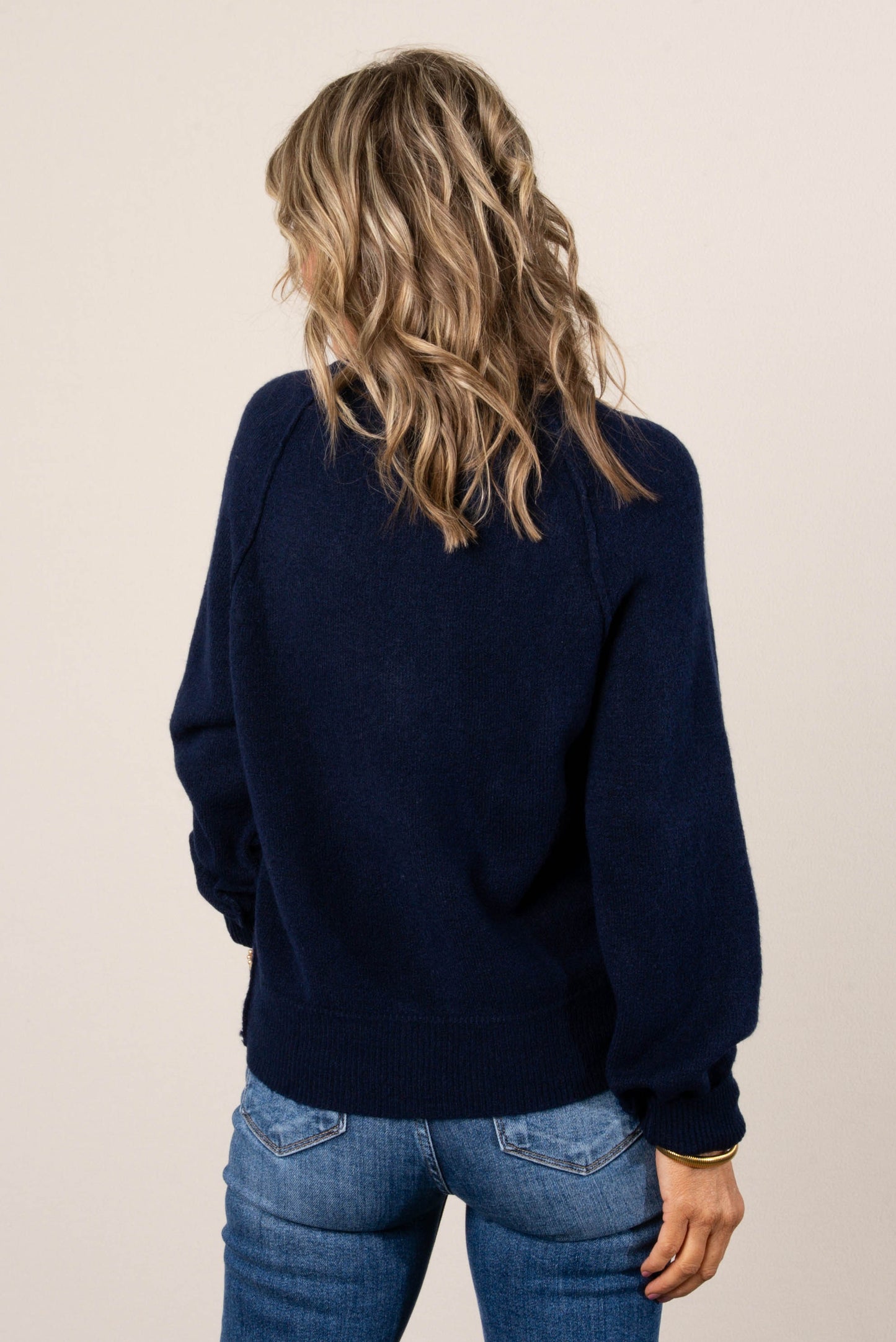 Cece Raglan Henley Sweater