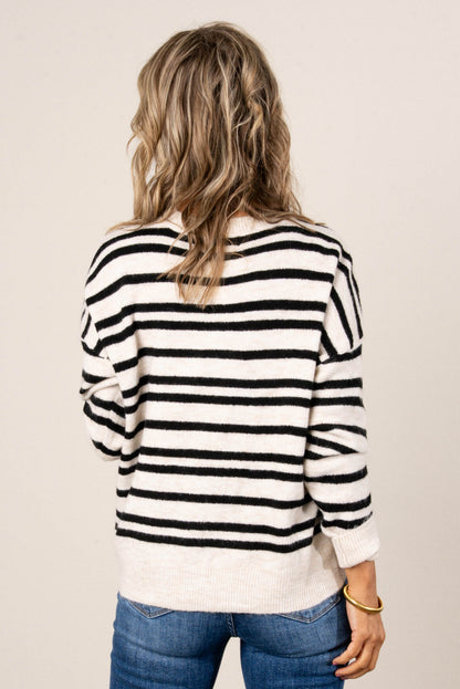 Camilla Striped Front Seam Sweater