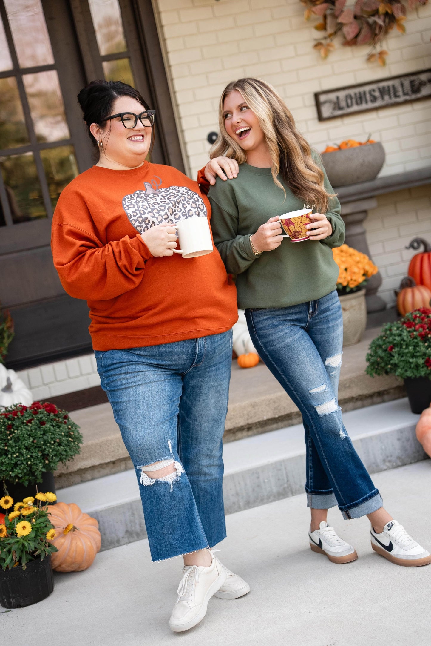 Leopard Pumpkin Graphic Sweatshirt