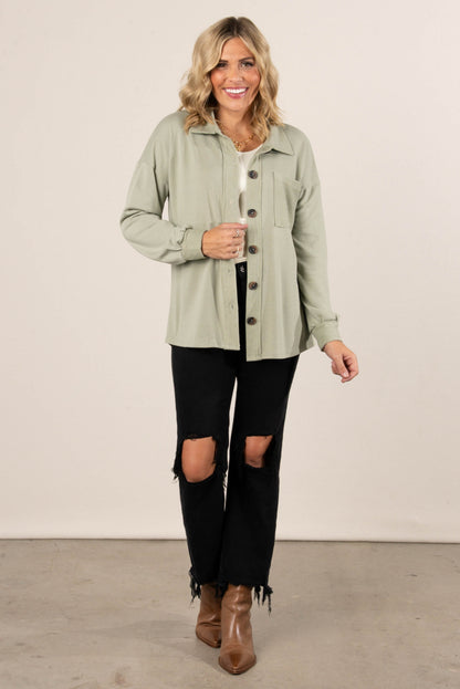 Frances Mixed Knit Shacket