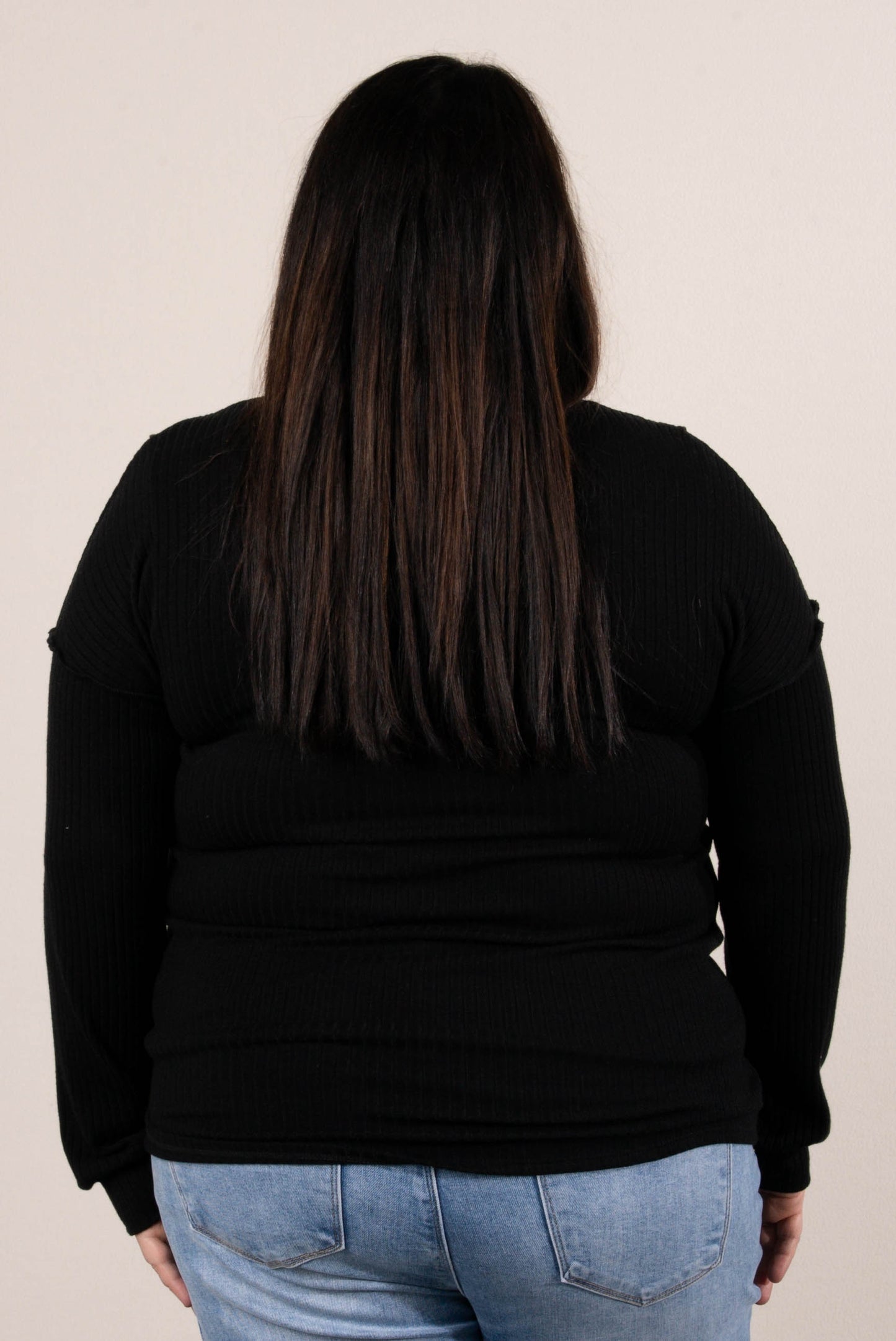 Dixie Ribbed Exposed Seam Top