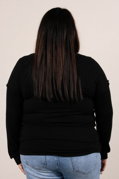 Dixie Ribbed Exposed Seam Top