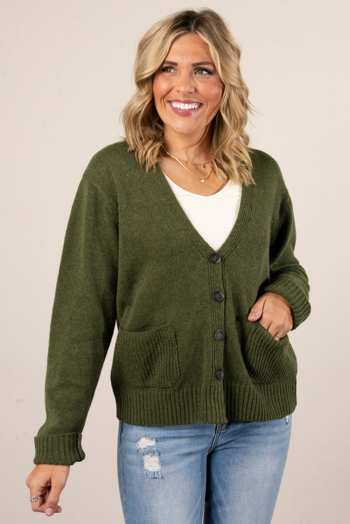 Livey Elbow Patch Sweater Cardigan