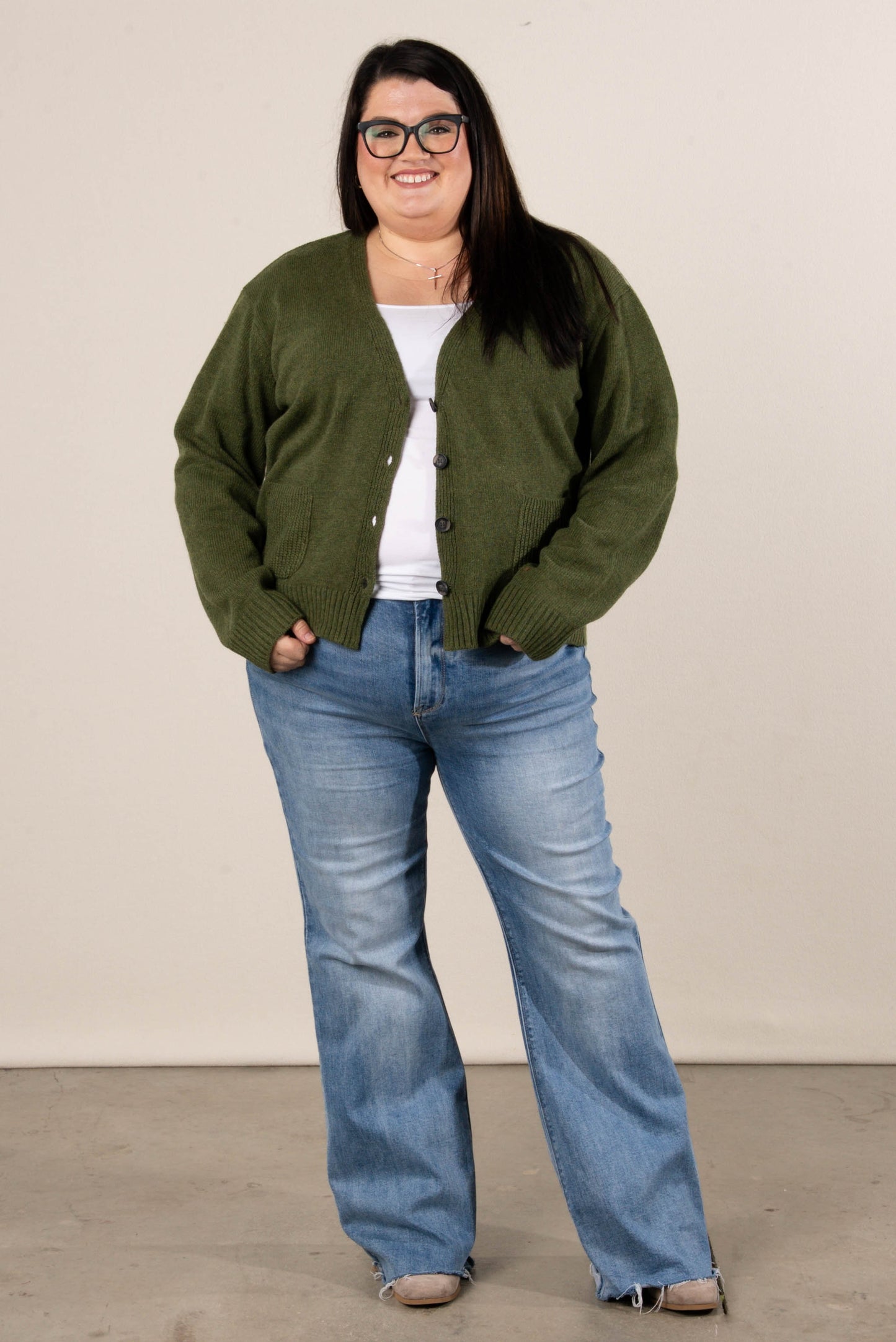 Livey Elbow Patch Sweater Cardigan