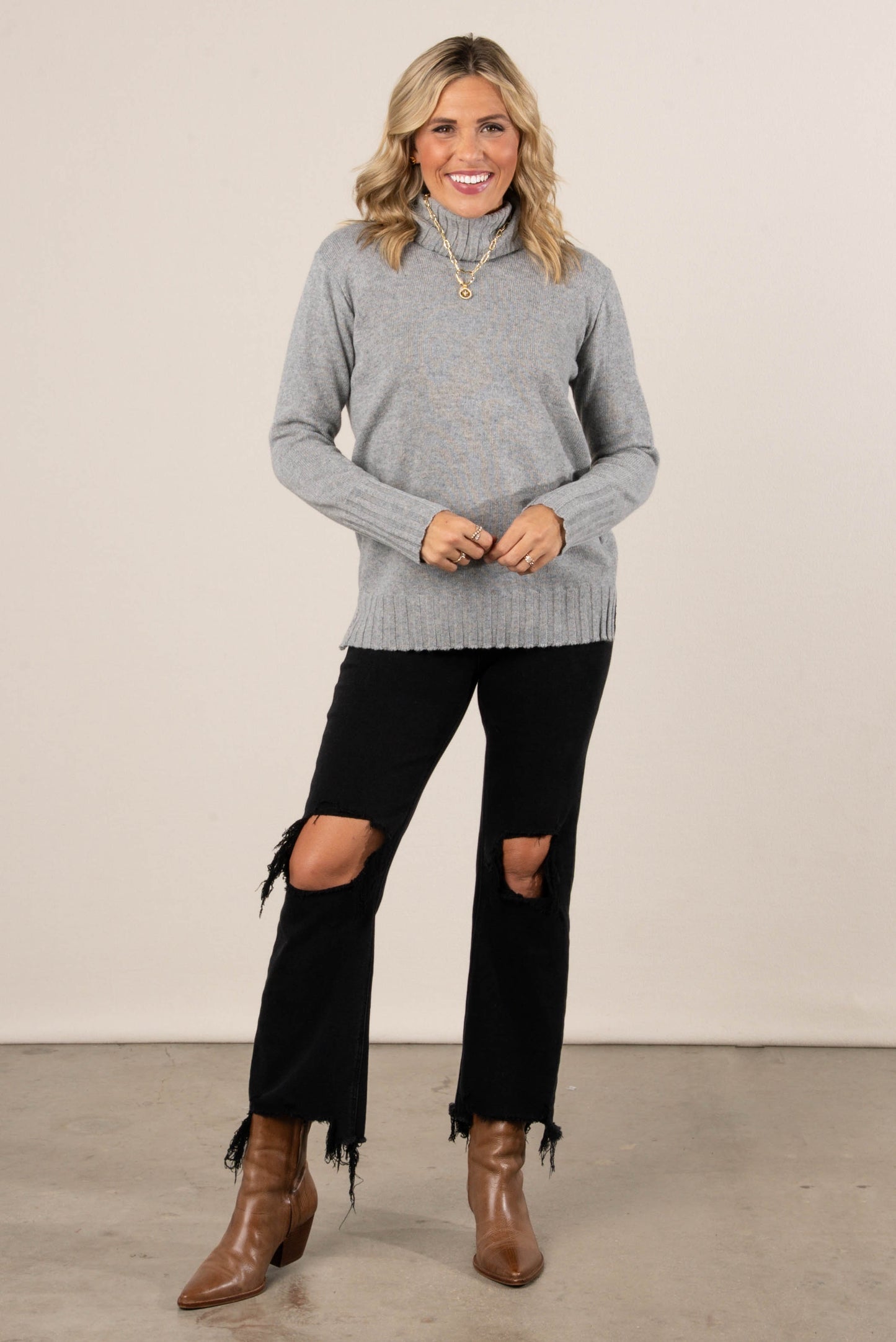 Quinn Turtleneck Tunic Sweater