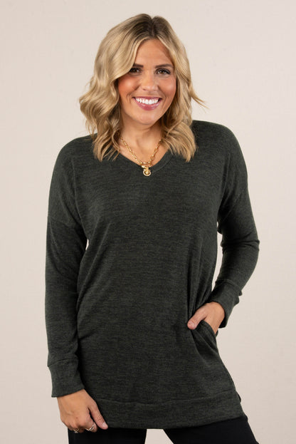 Florence Brushed Knit Side Pocket Top