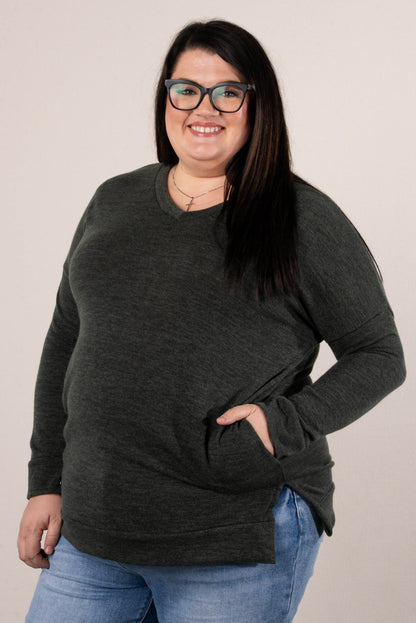 Florence Brushed Knit Side Pocket Top