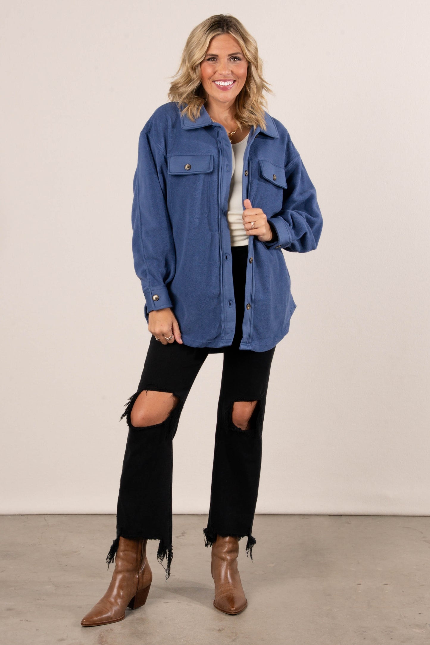Alice Oversized Brushed Knit Shacket