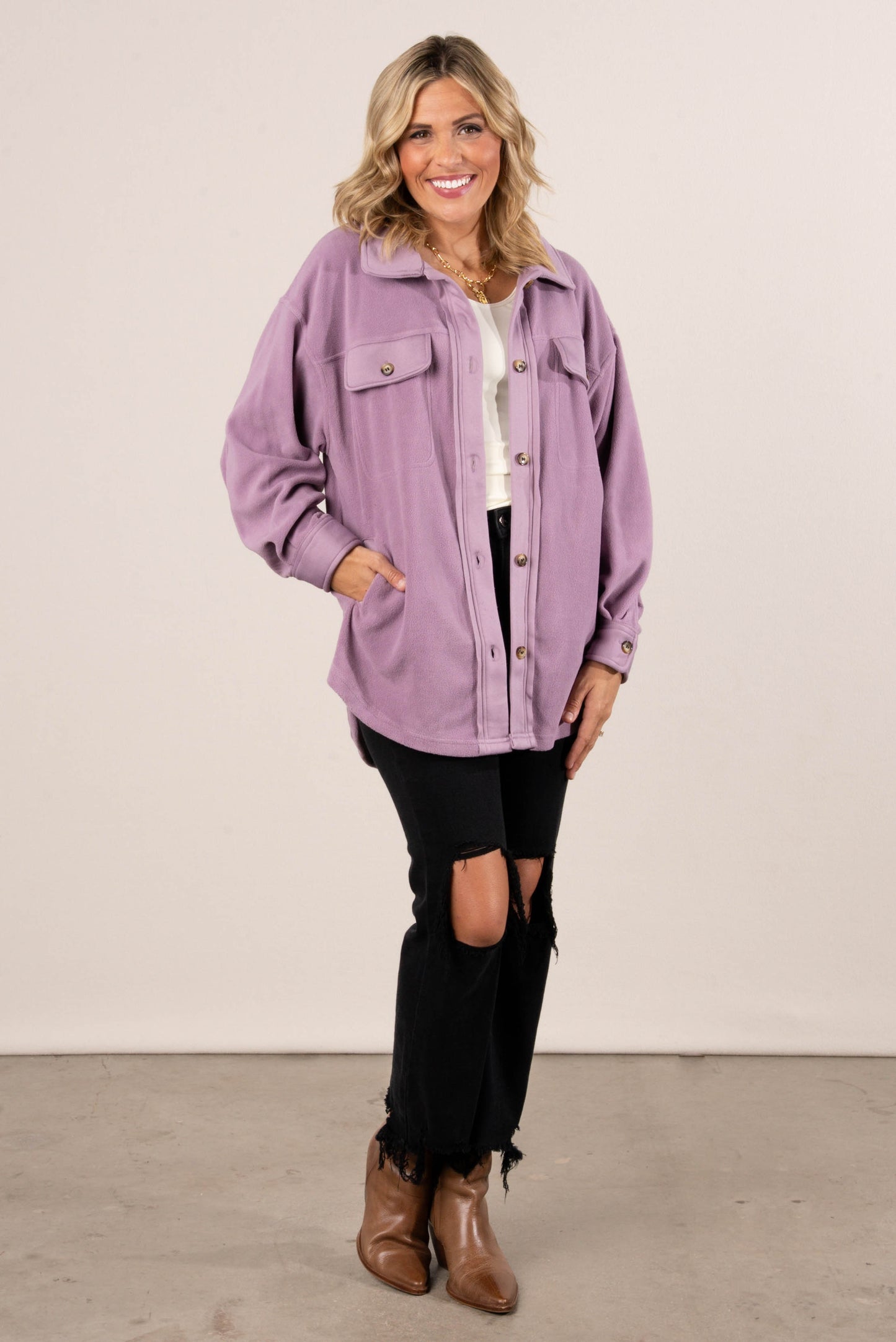 Alice Oversized Brushed Knit Shacket