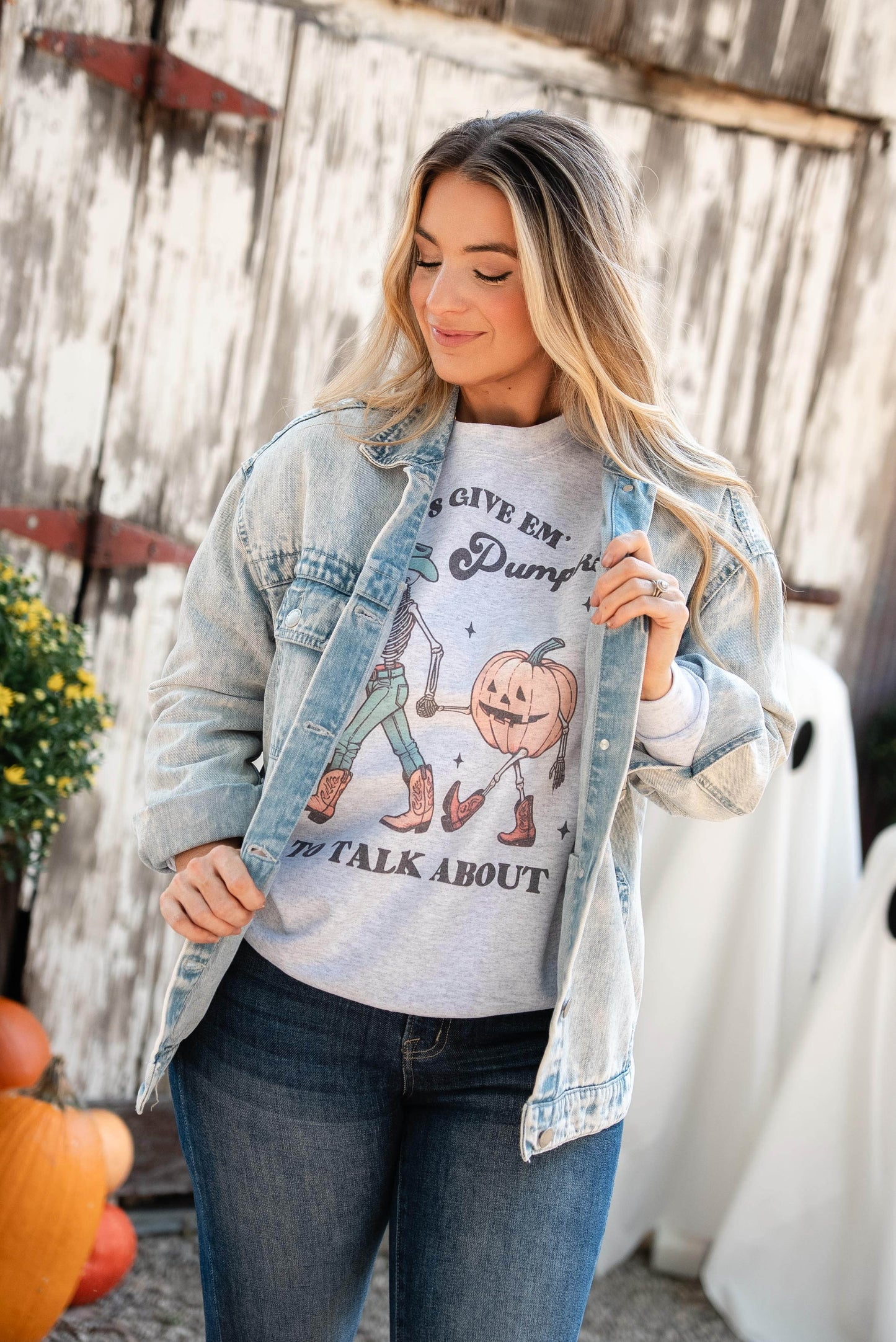 Pumpkin To Talk About Graphic Sweatshirt