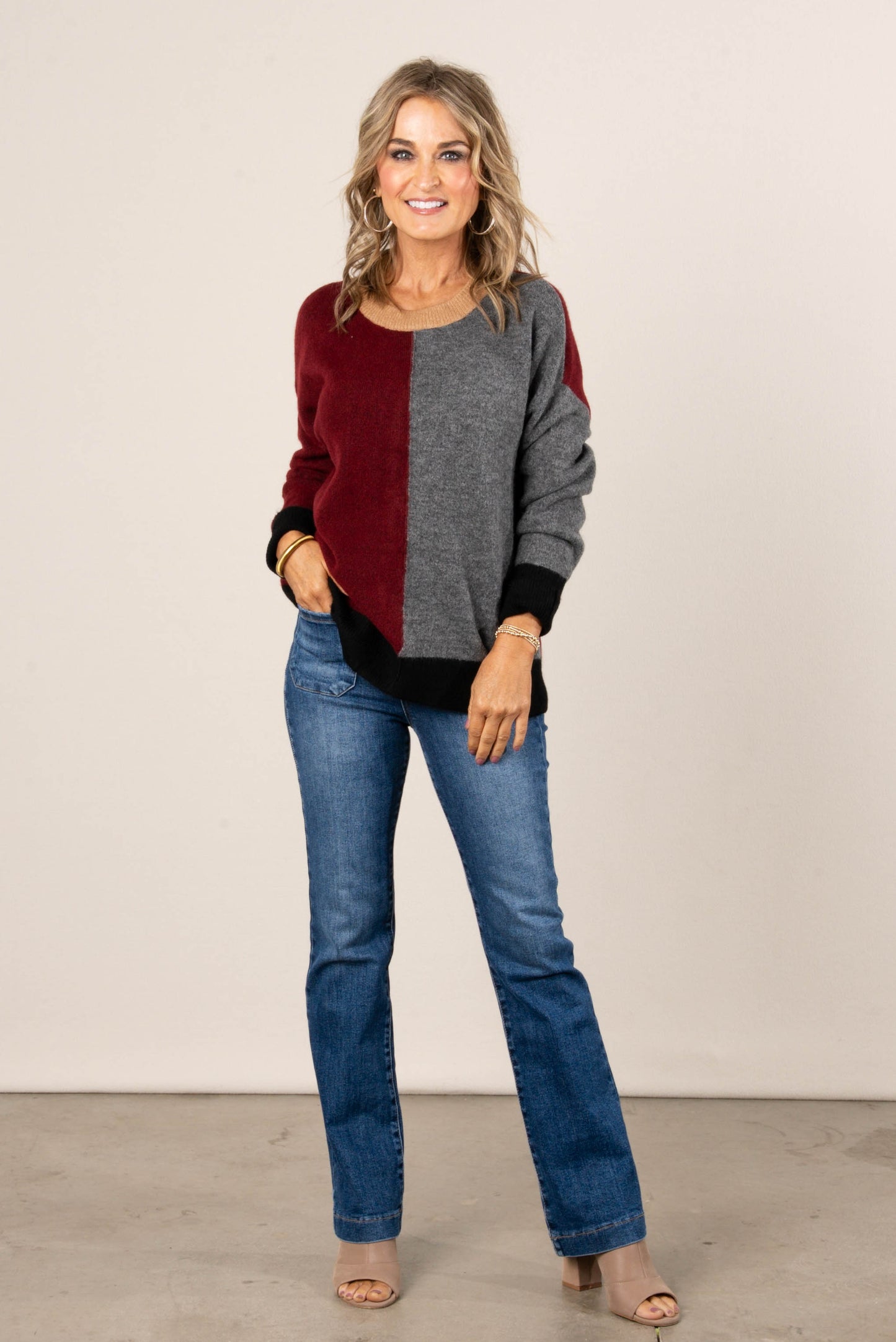Gabbie Color Block Sweater