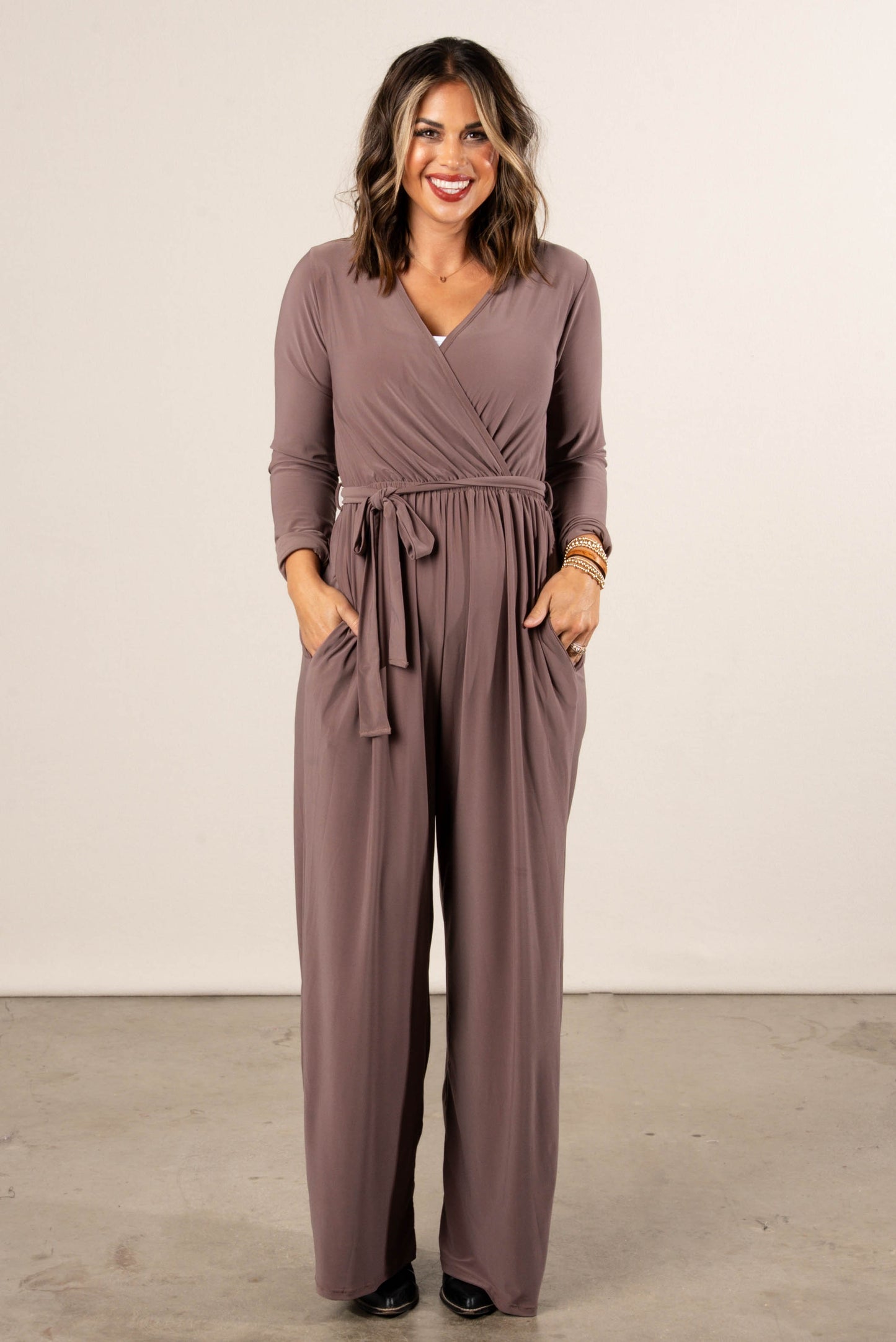 Rosie Surplice Wide Leg Jumpsuit