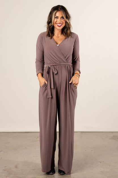 Rosie Surplice Wide Leg Jumpsuit
