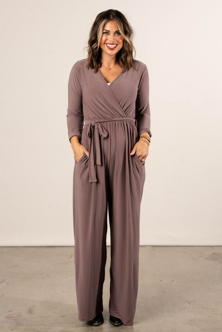 Rosie Surplice Wide Leg Jumpsuit