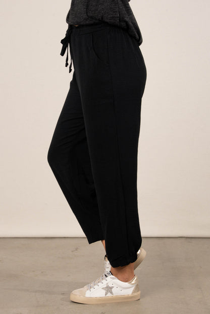 Teddy Drawstring Waist Jogger Pants