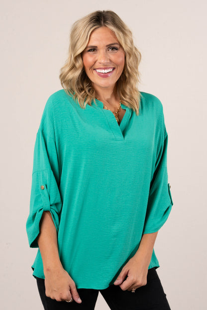 Lillian Tab Sleeve Hi-Lo Tunic
