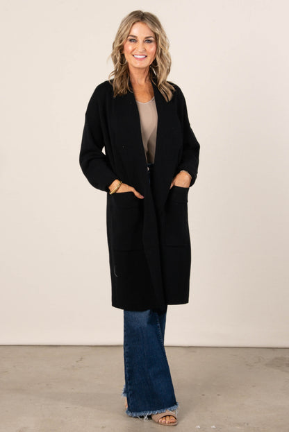 Raven Open Front Duster Cardigan