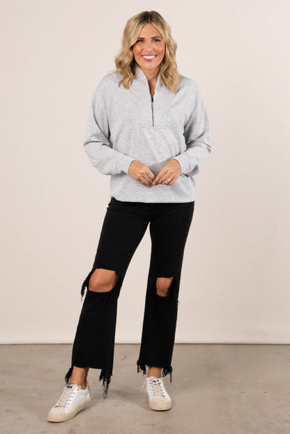 Valerie High Neck Half Zip Pullover