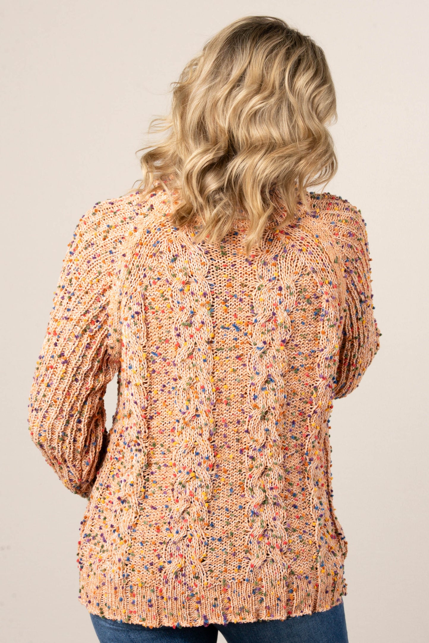Jackie Confetti Knit Turtleneck Sweater