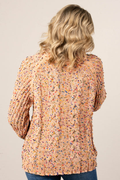 Jackie Confetti Knit Turtleneck Sweater