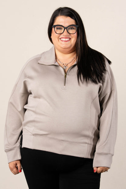 Renee Seamed Half Zip Pullover
