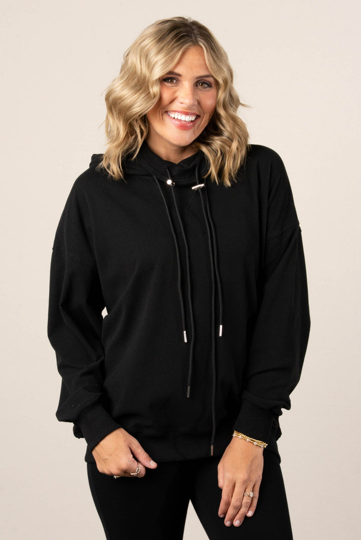 Malona Crew Neck Hooded Pullover