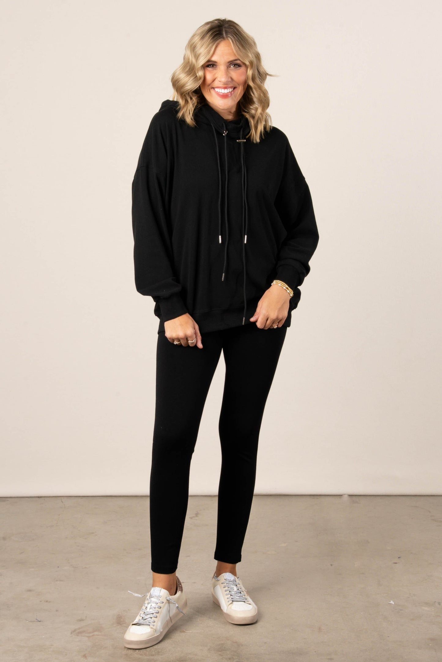 Malona Crew Neck Hooded Pullover