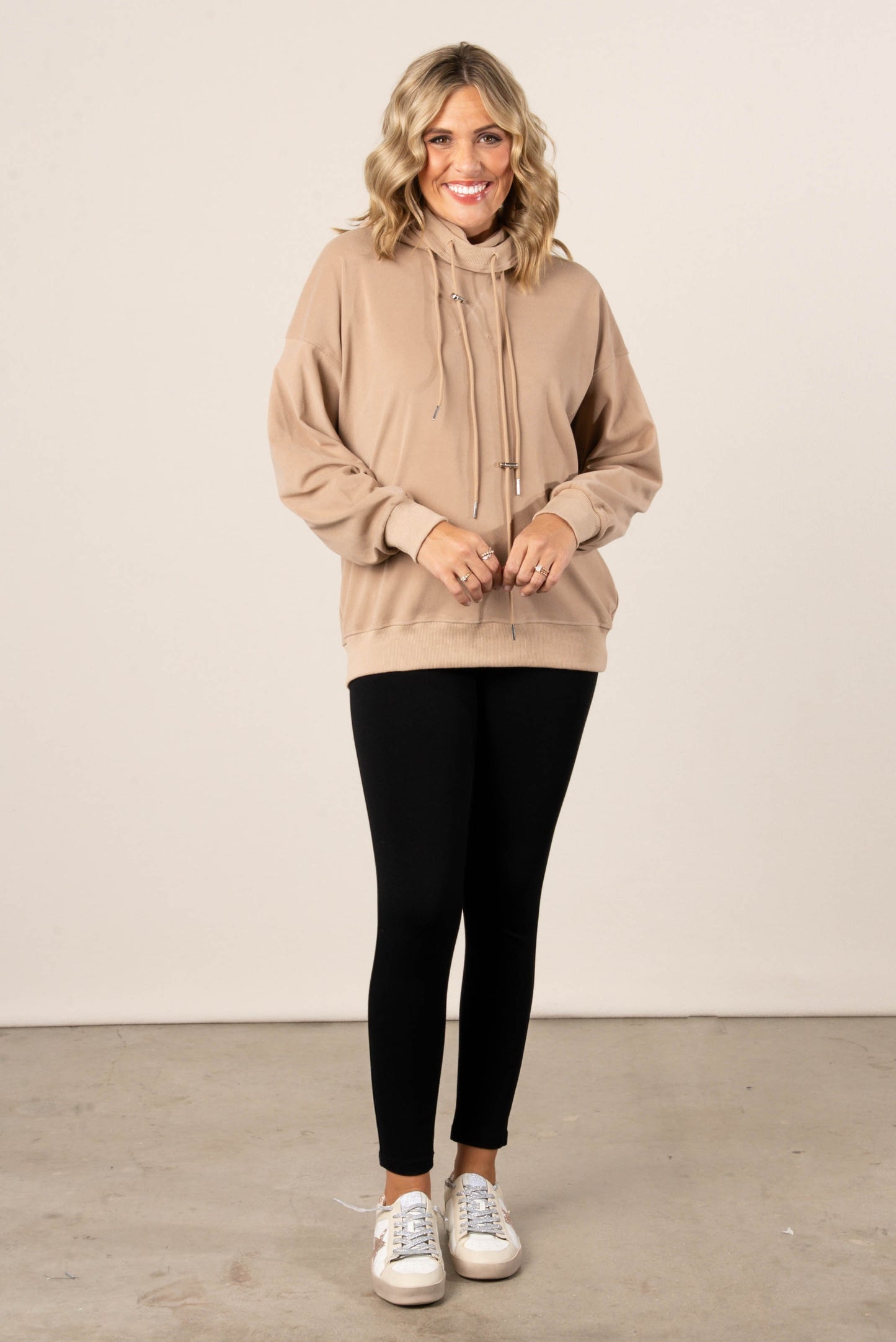 Malona Crew Neck Hooded Pullover