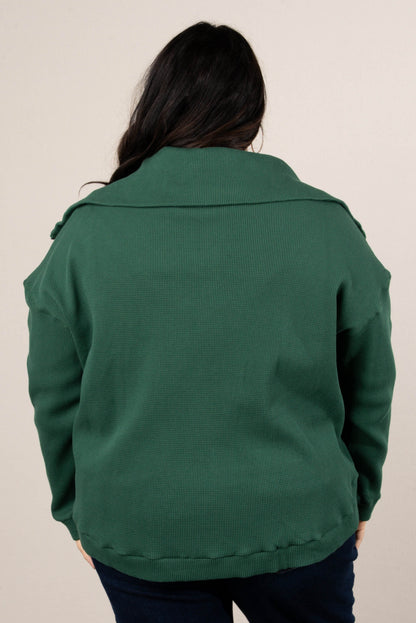 Chasity Thermal Half Zip Hi-Lo Pullover