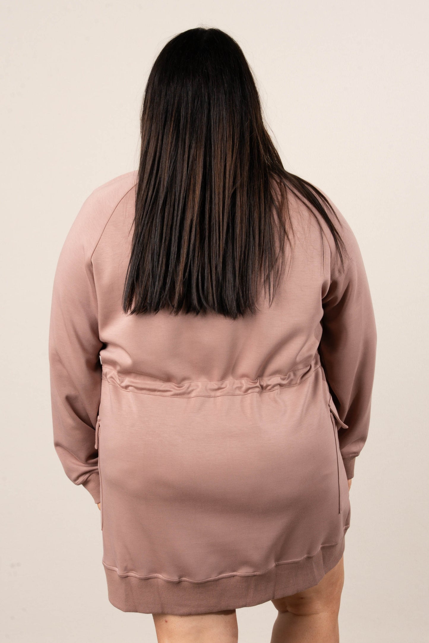 Patrice Bungee Waist Zip-Up Tunic Dress